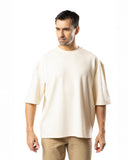 TechDrape Oversized Tee - Stone Cream