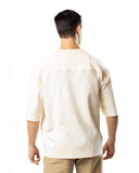 TechDrape Oversized Tee - Stone Cream