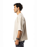 TechDrape Oversized Tee - Bone Ash