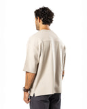 TechDrape Oversized Tee - Bone Ash