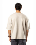 TechDrape Oversized Tee - Bone Ash