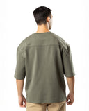 TechDrape Oversized Tee - Military Sage
